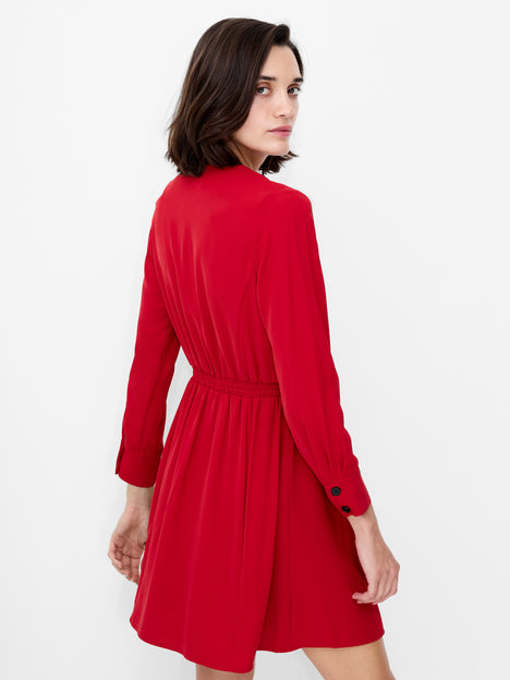 Levent Crepe Double Breasted Mini Dress