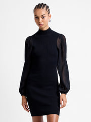 Krista Mix Long Sleeve Knitted Mini Dress