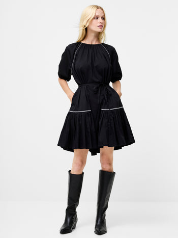 Alexis Cotton Pleated Mini Dress