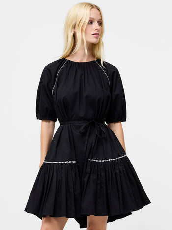 Alexis Cotton Pleated Mini Dress