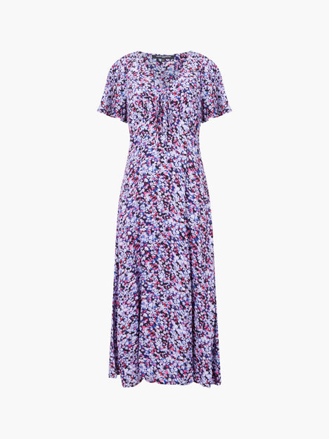 Lizzy Eco Crepe V Neck Midi Dress