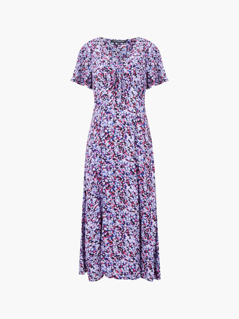 Lizzy Eco Crepe V Neck Midi Dress