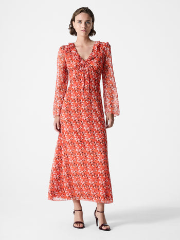 Rebecca Emina V Neck Dress