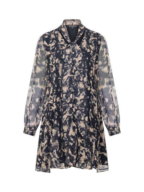 Hallie Snake Chiffon Mini Dress