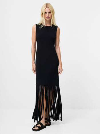 Samira Fringe Jersey Maxi Dress