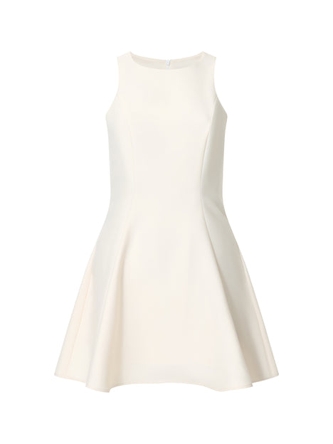 Structured Taffeta Flare Mini Dress
