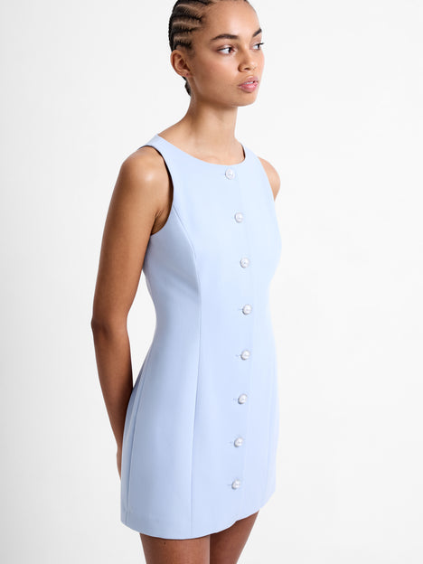 Azra Twill Button Down Mini Dress