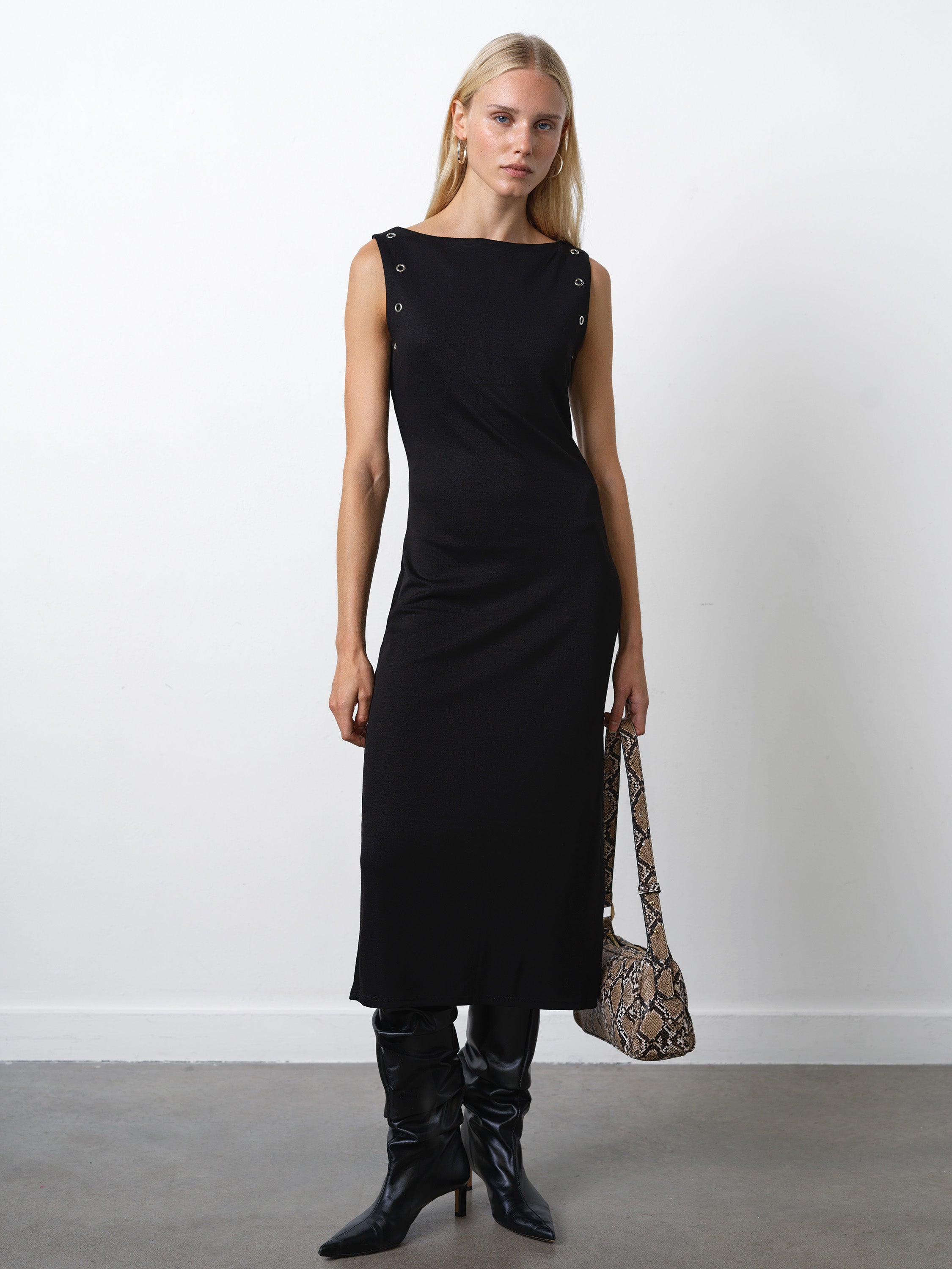 Orla Jersey Eyelet Midi Dress