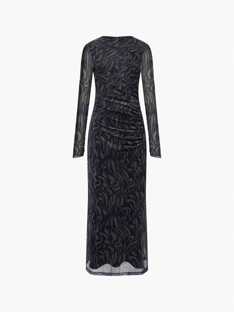 Zaria Mesh Long Sleeve Maxi Dress