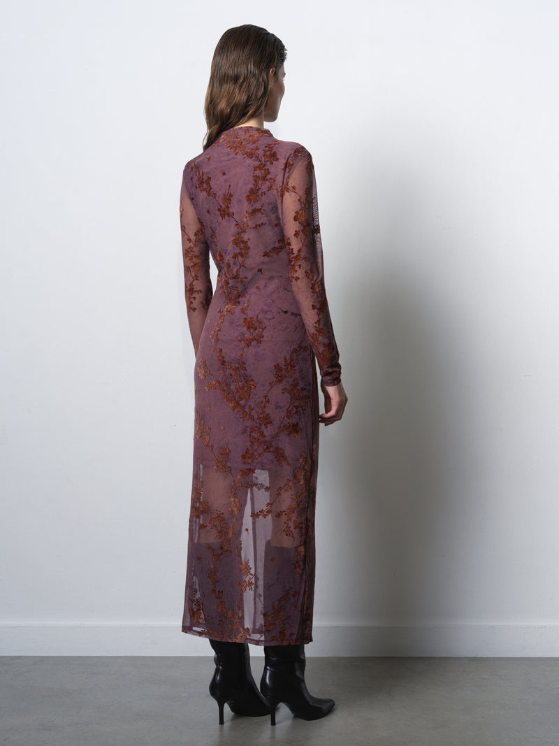 Kenny Devore Mesh Long Sleeve Dress