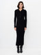 Mari Knit Long Sleeve Collared Midi Dress