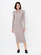 Mari Knit Long Sleeve Collared Midi Dress