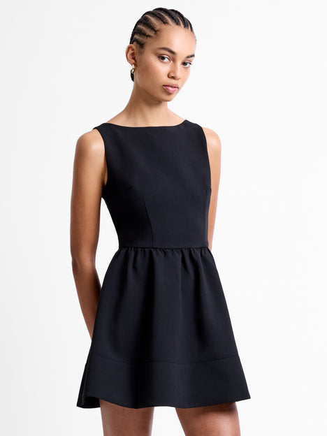 Azra Twill Low Back Mini Dress