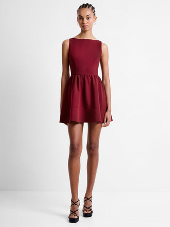 Azra Twill Low Back Mini Dress