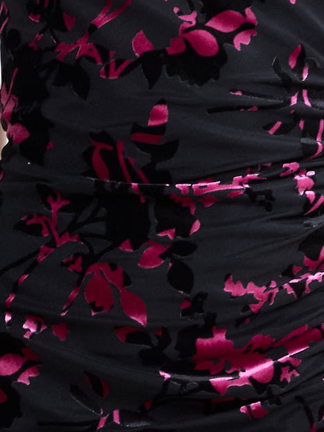 Idina Devore Sleeveless Draped Midi Dress