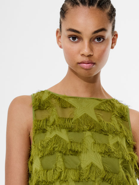 Miley Chiffon Star Fringe Mini Dress