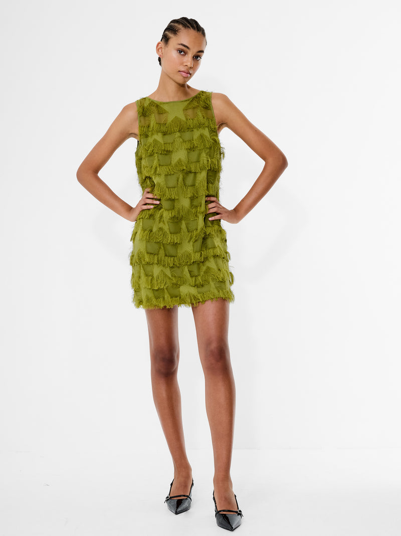 Miley Chiffon Star Fringe Mini Dress