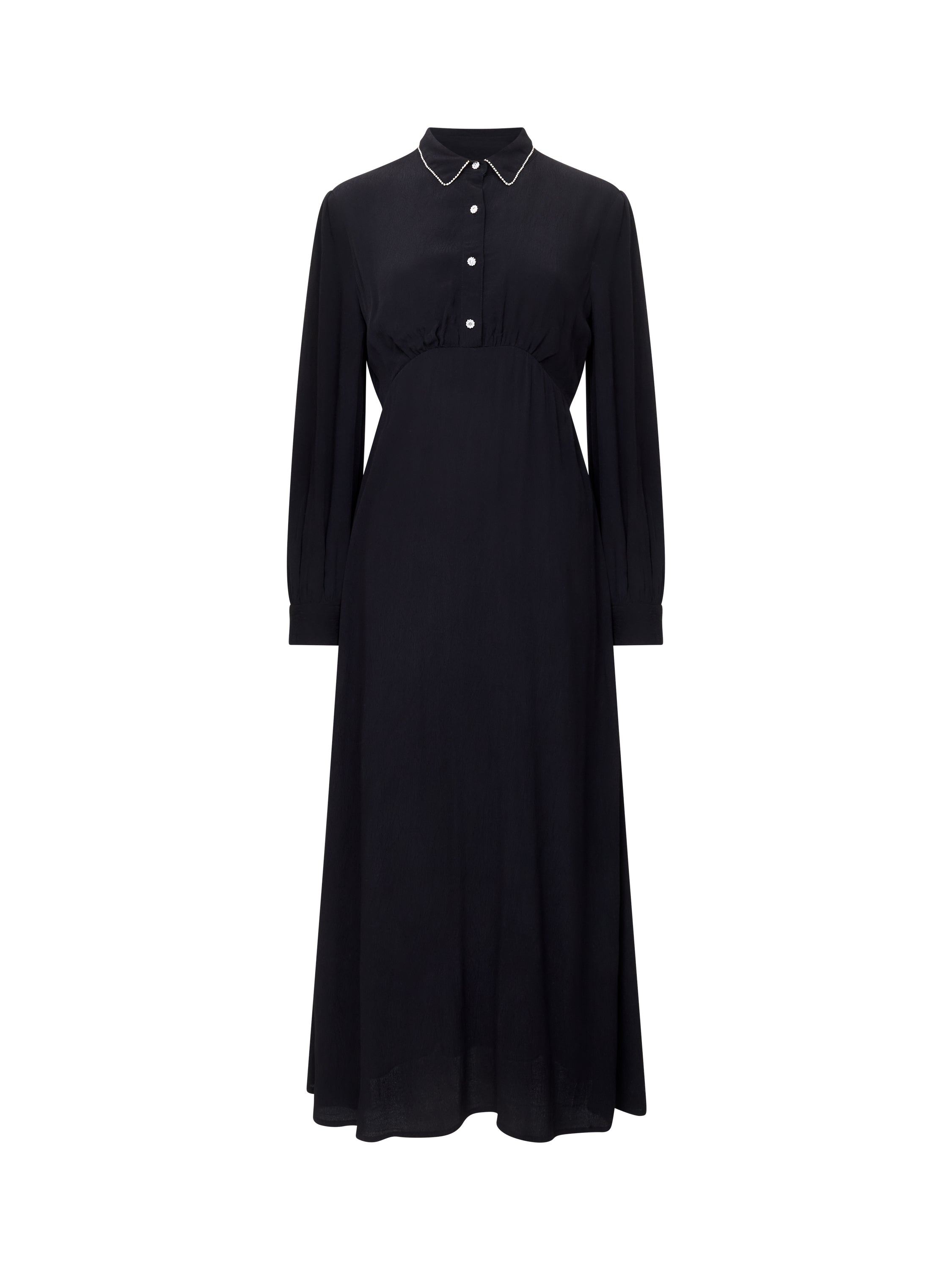 Lizzy Eco Diamante Collar Midi Dress