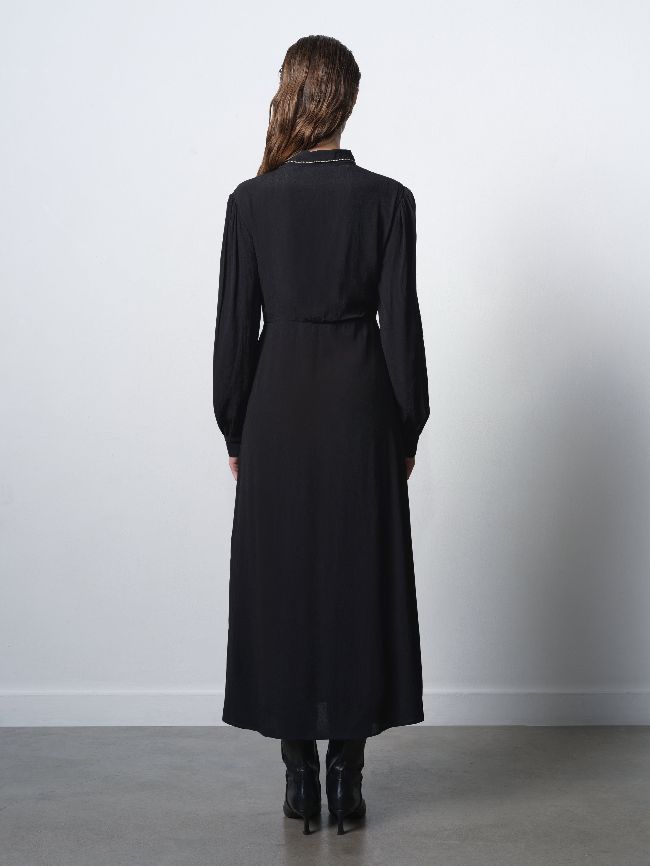 Lizzy Eco Diamante Collar Midi Dress