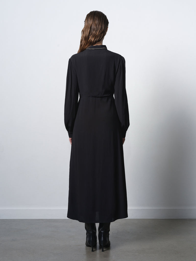 Lizzy Eco Diamante Collar Midi Dress