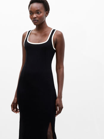 Square Neck Contrast Dress