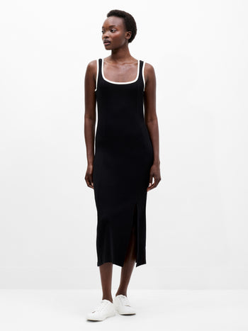 Square Neck Contrast Dress