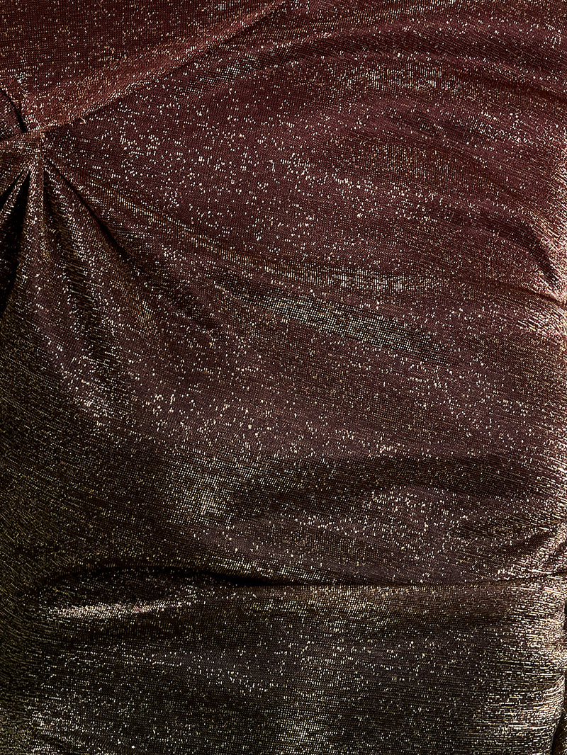 Lurex Long Sleeve Midi Dress