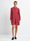 Abstract Swing Half Zip Dress