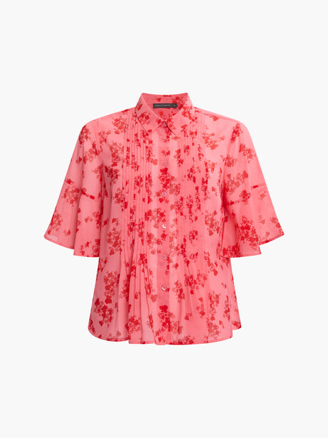 Raquel Floral Pintuck Shirt