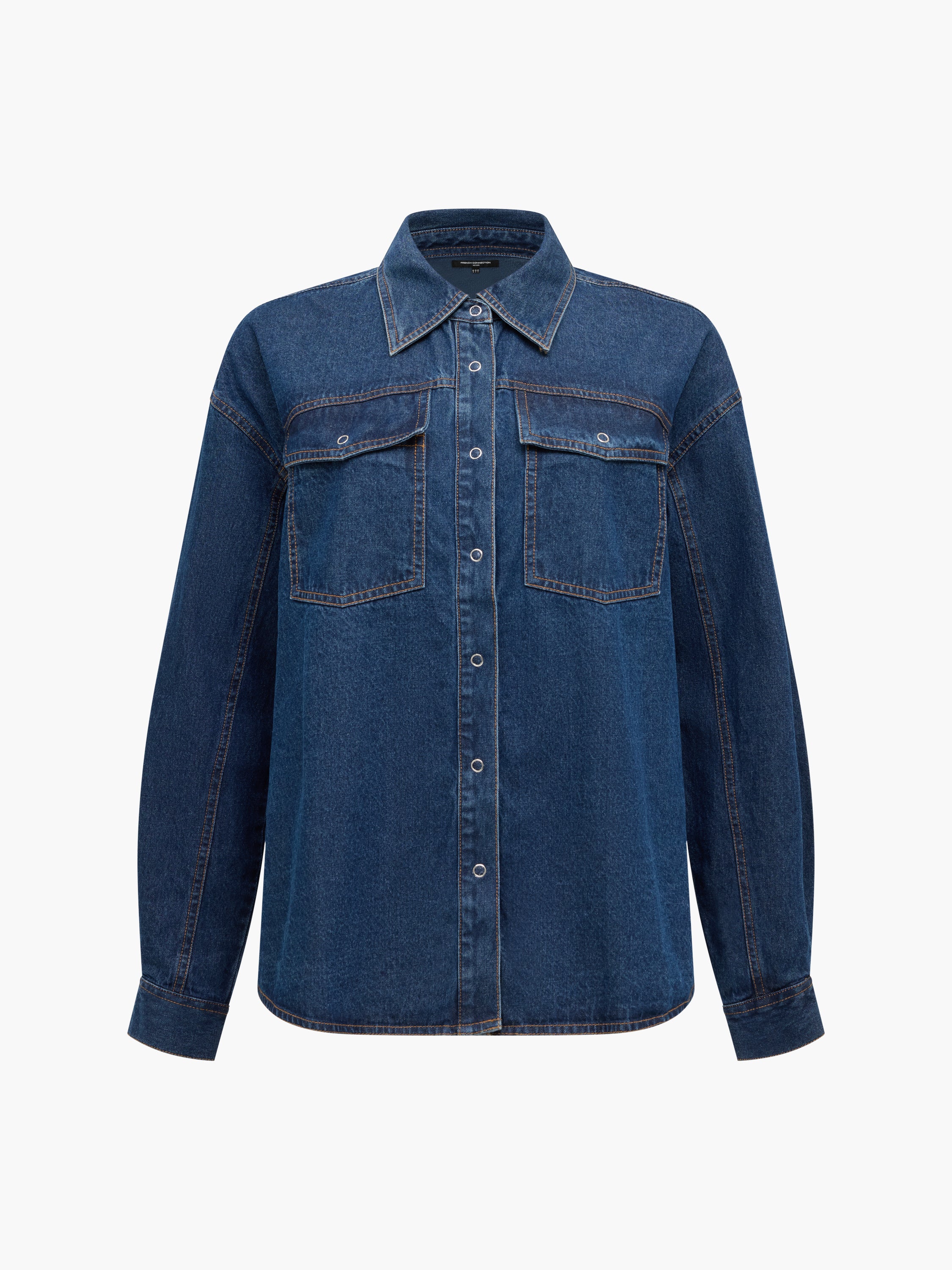 Archie Dark Wash Denim Two Pocket Shirt