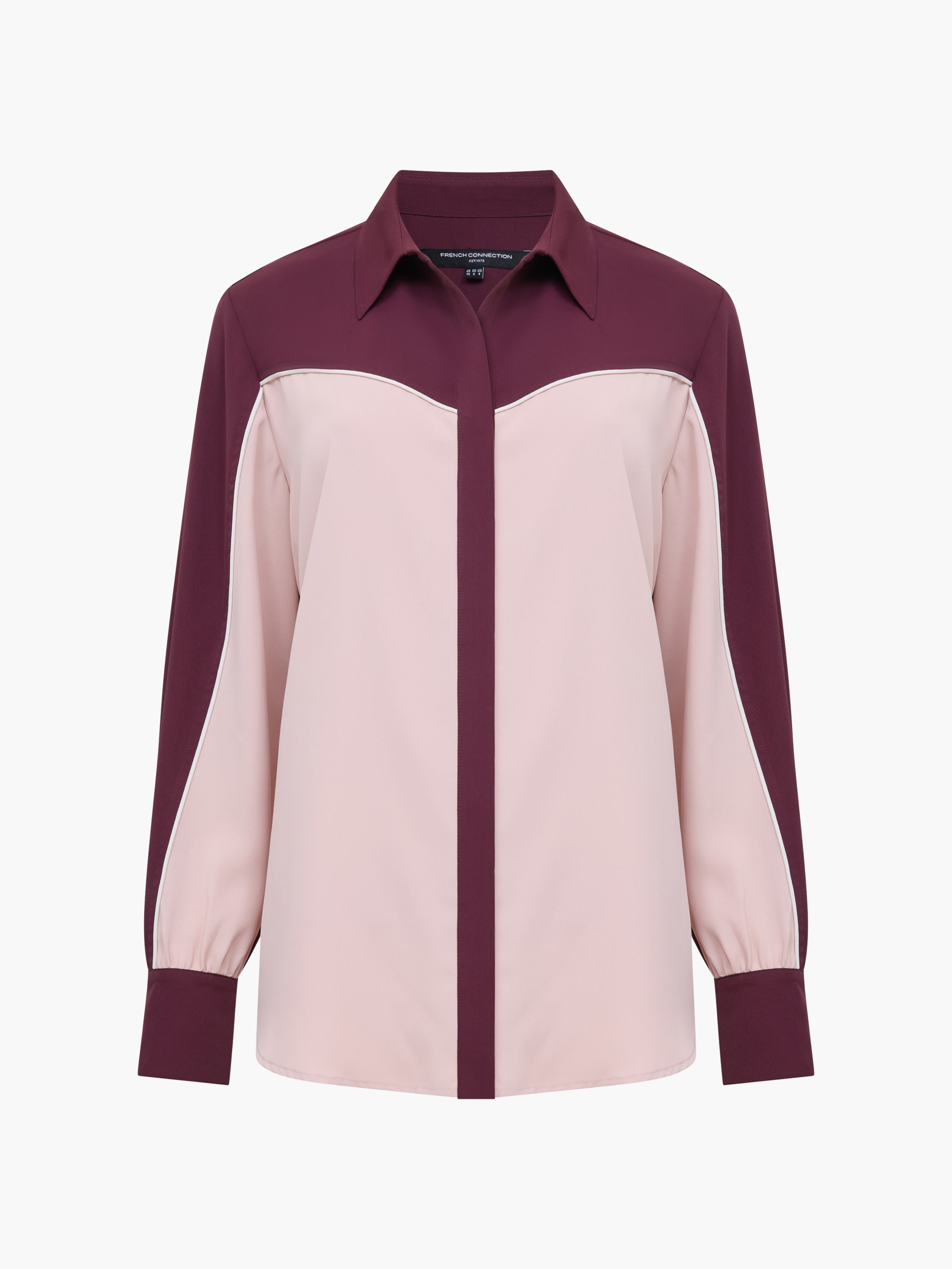 Mindy Crepe Colour Blocked Shirt