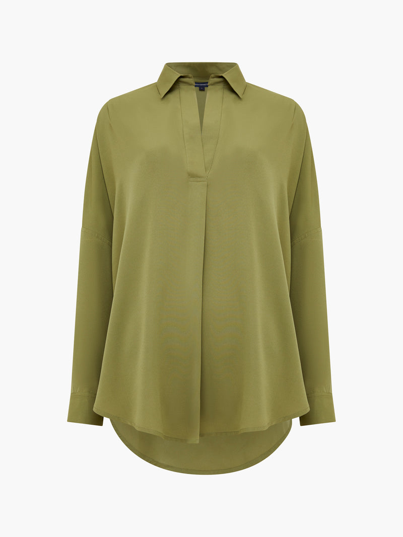 Rhodes Recycled Crepe Popover Shirt