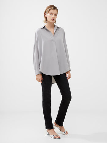 Rhodes Recycled Crepe Popover Shirt