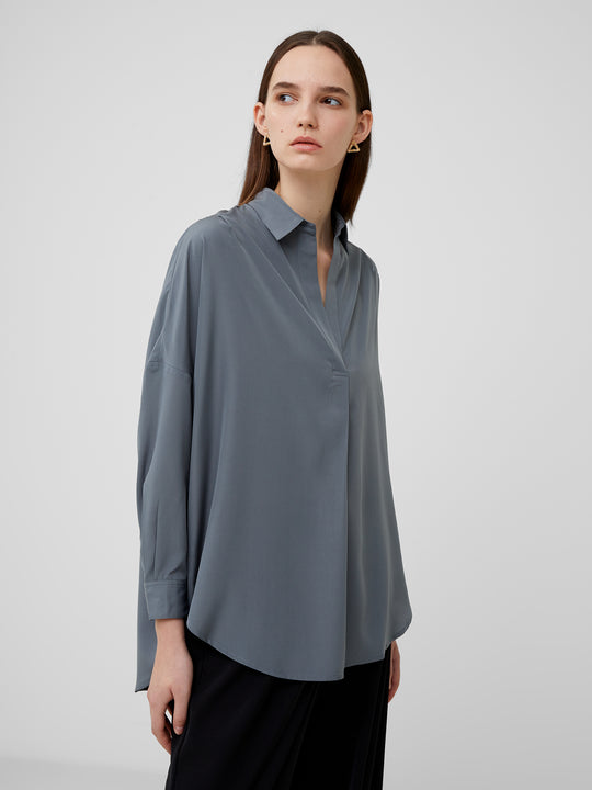 Rhodes Recycled Crepe Popover Shirt