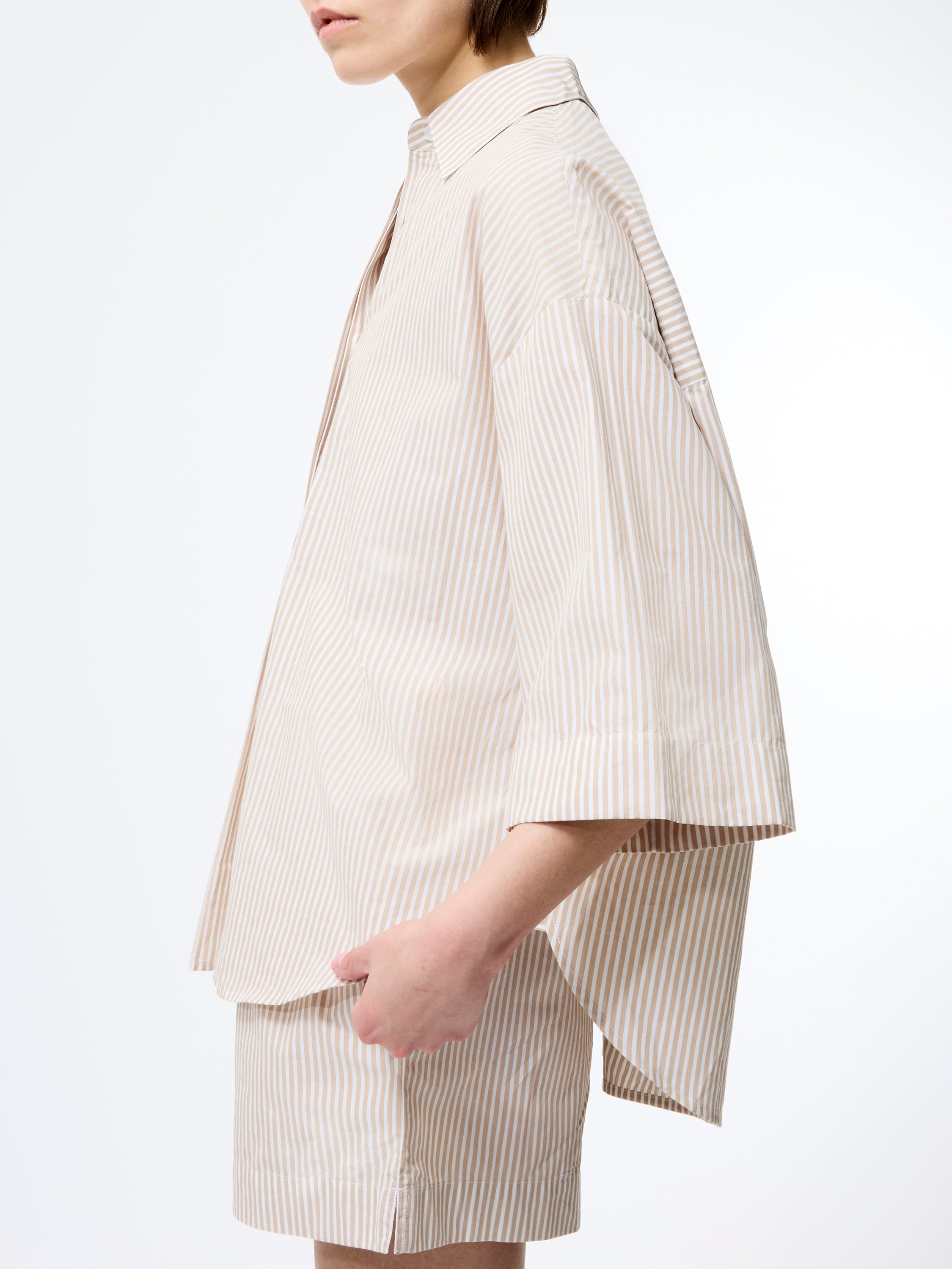 Rhodes Poplin Stripe Popover Shirt