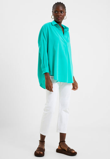 Rhodes Crepe Popover Shirt
