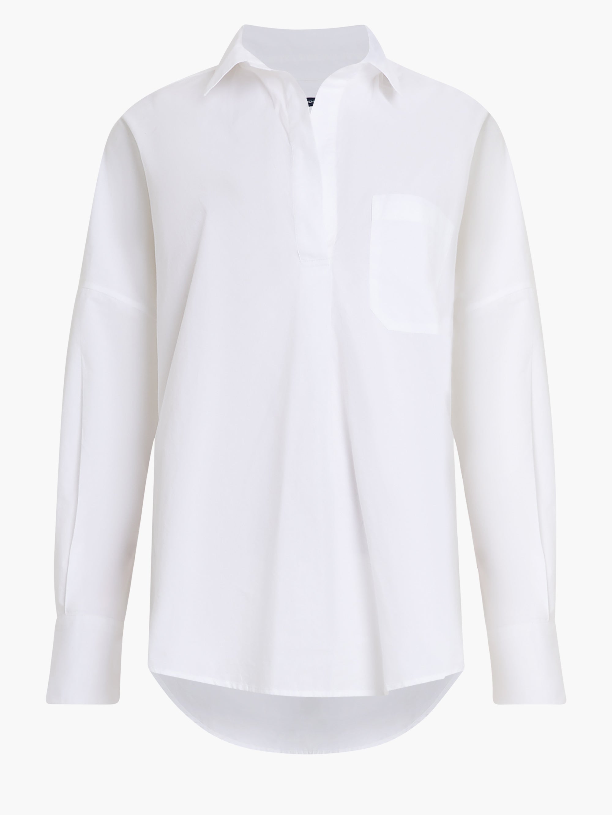 Rhodes Poplin Button-Back Popover Shirt