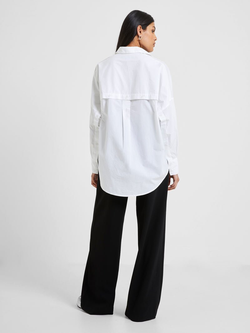 Rhodes Poplin Button-Back Popover Shirt