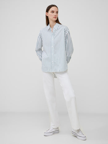 Rhodes Poplin Sleeve Detail Shirt