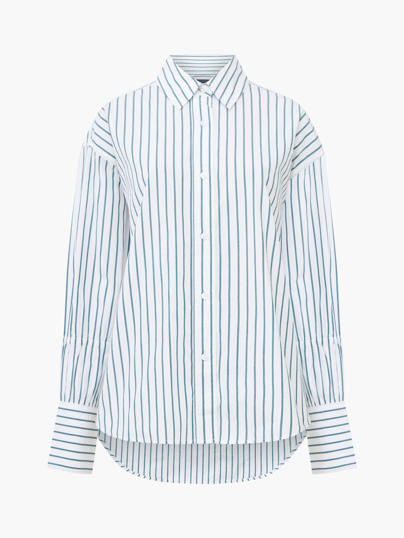 Rhodes Poplin Sleeve Detail Shirt