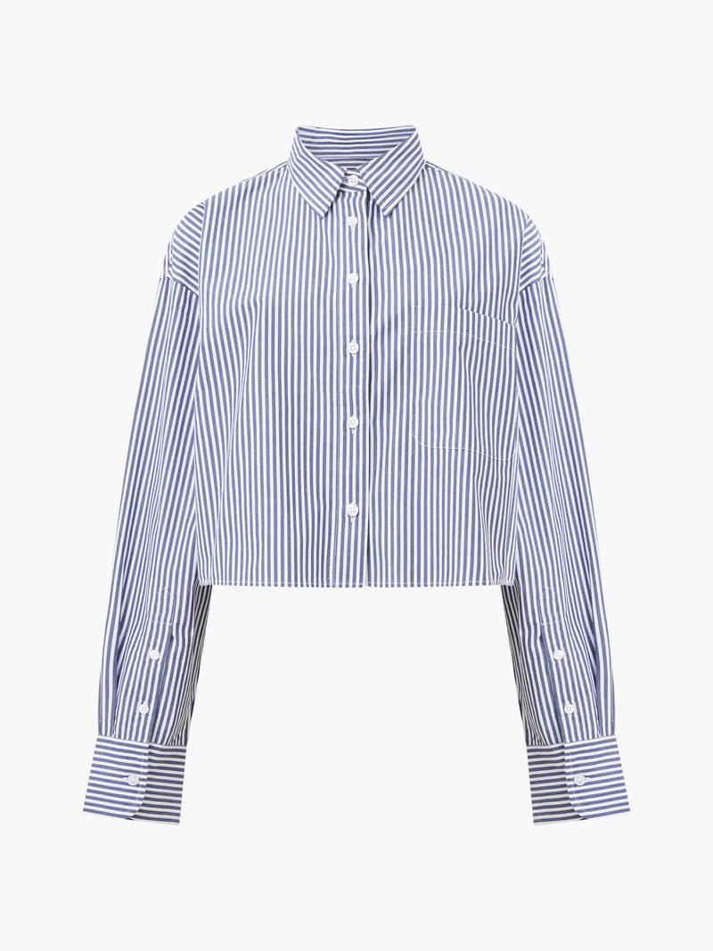 Alissa Stripe Cropped Shirt