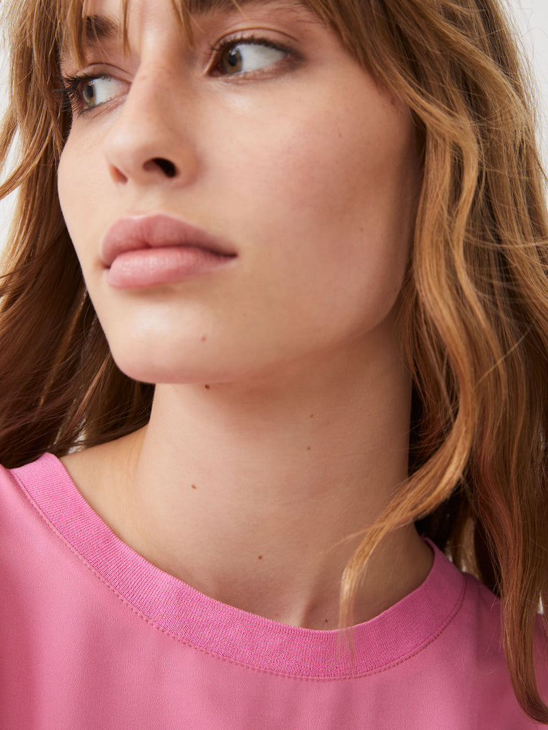 Crepe Light Crew Neck Top