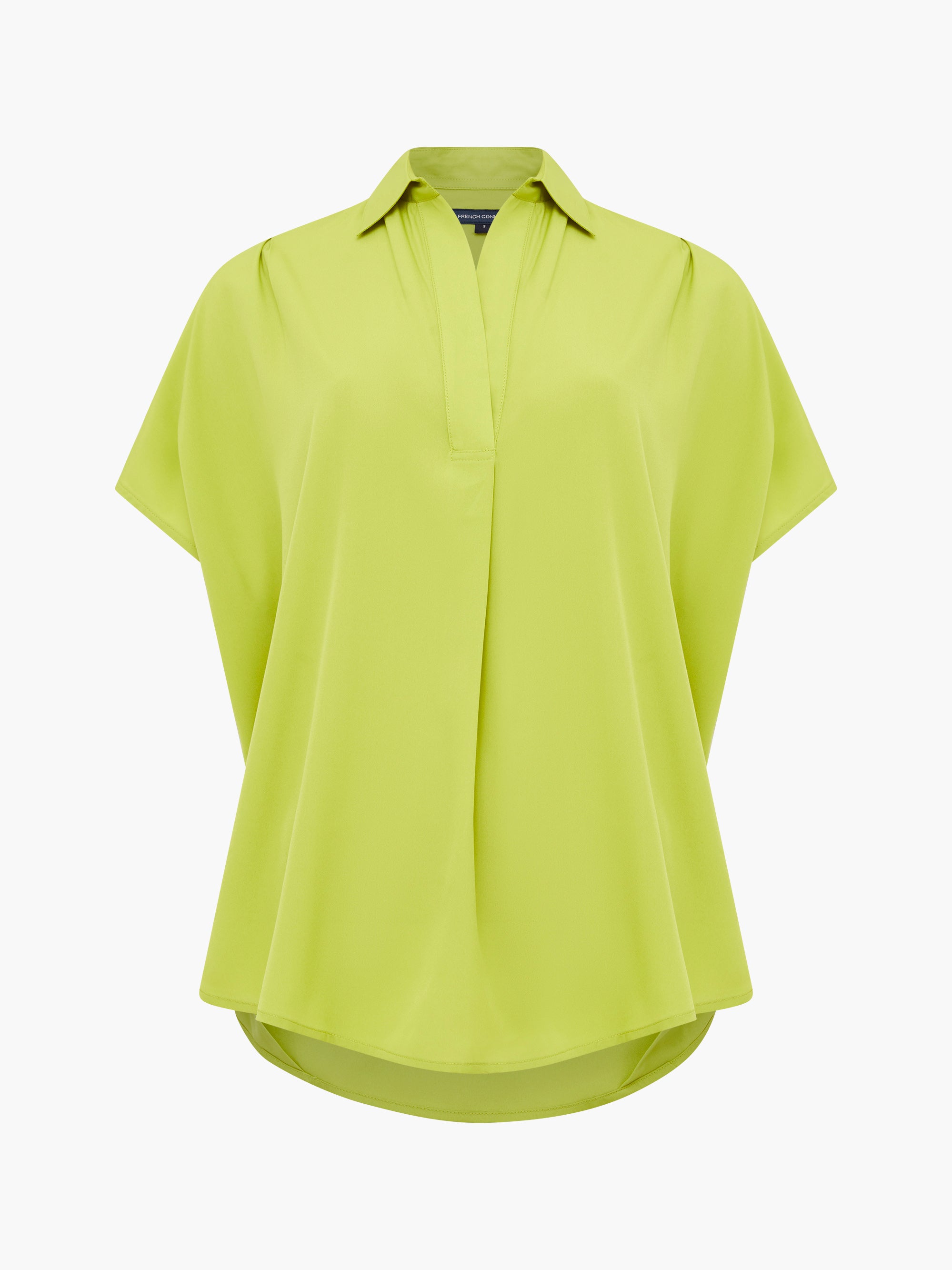 Crepe Light Cap Sleeve Popover Shirt
