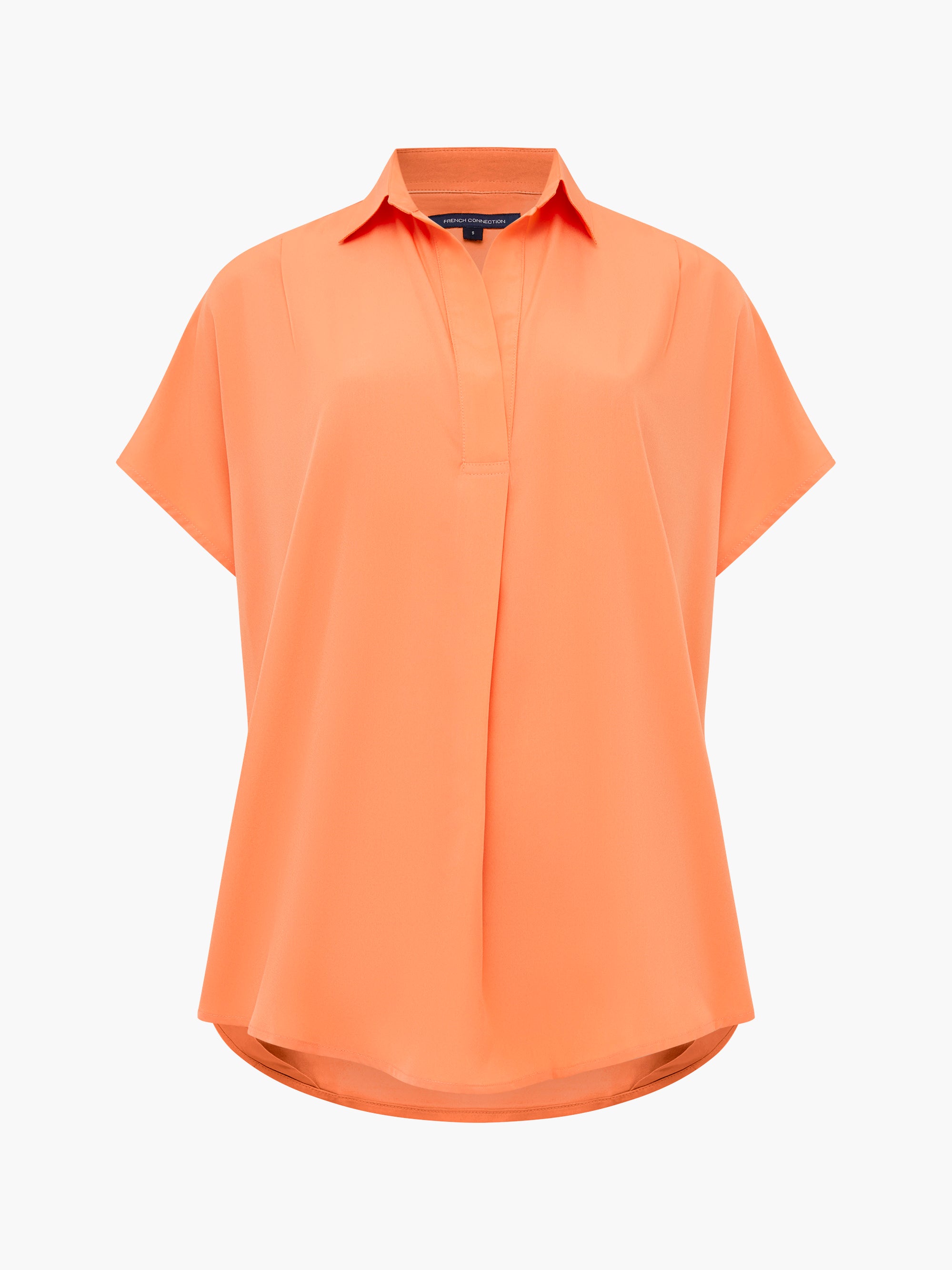Crepe Light Cap Sleeve Popover Shirt