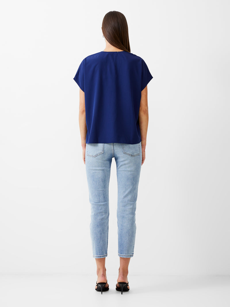 Vee Boxy Crepe Light Top