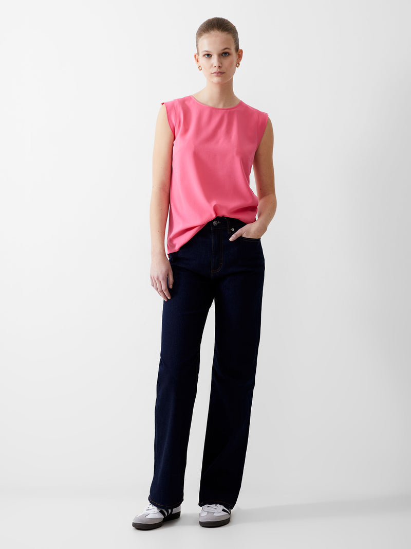 Cap Sleeve Crepe Light Tank Top