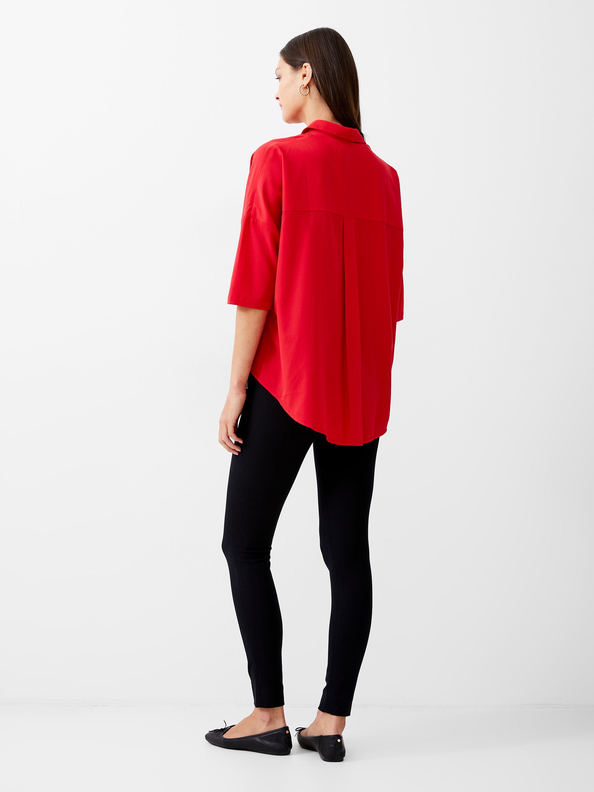 Twist Front Crepe Light Top