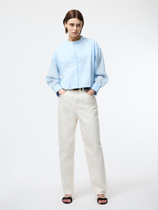 Alexis Cotton Sheer Sleeve Shirt