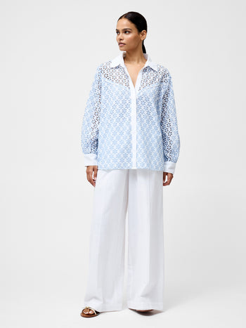 Galina Cotton Embroidered Shirt