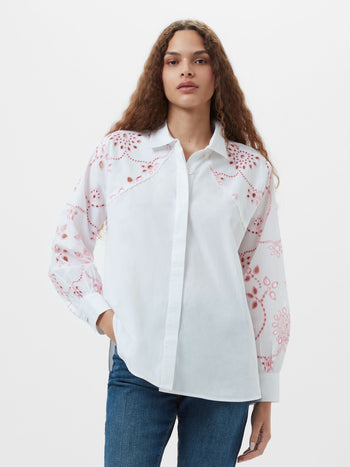 Cambria Cotton Embroidered Long Sleeve Shirt